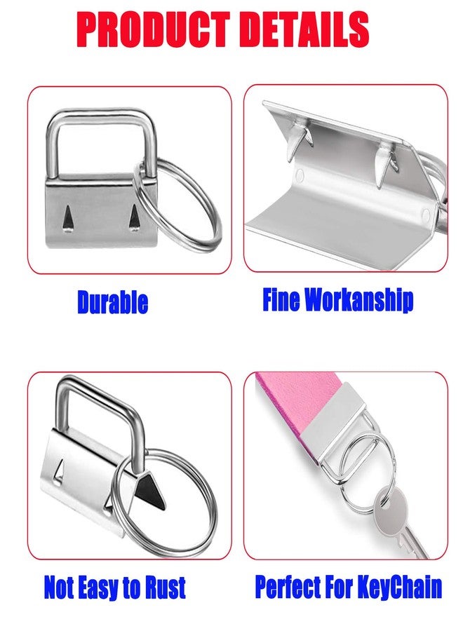 MEILLYOCEAN Key Fob Hardware Set, 50 Pieces, 1 Inch, with Installation Pliers Tool, for Wristlet Keychain, Key Lanyard and Key Chain Making Hardware Supplies - Image 3